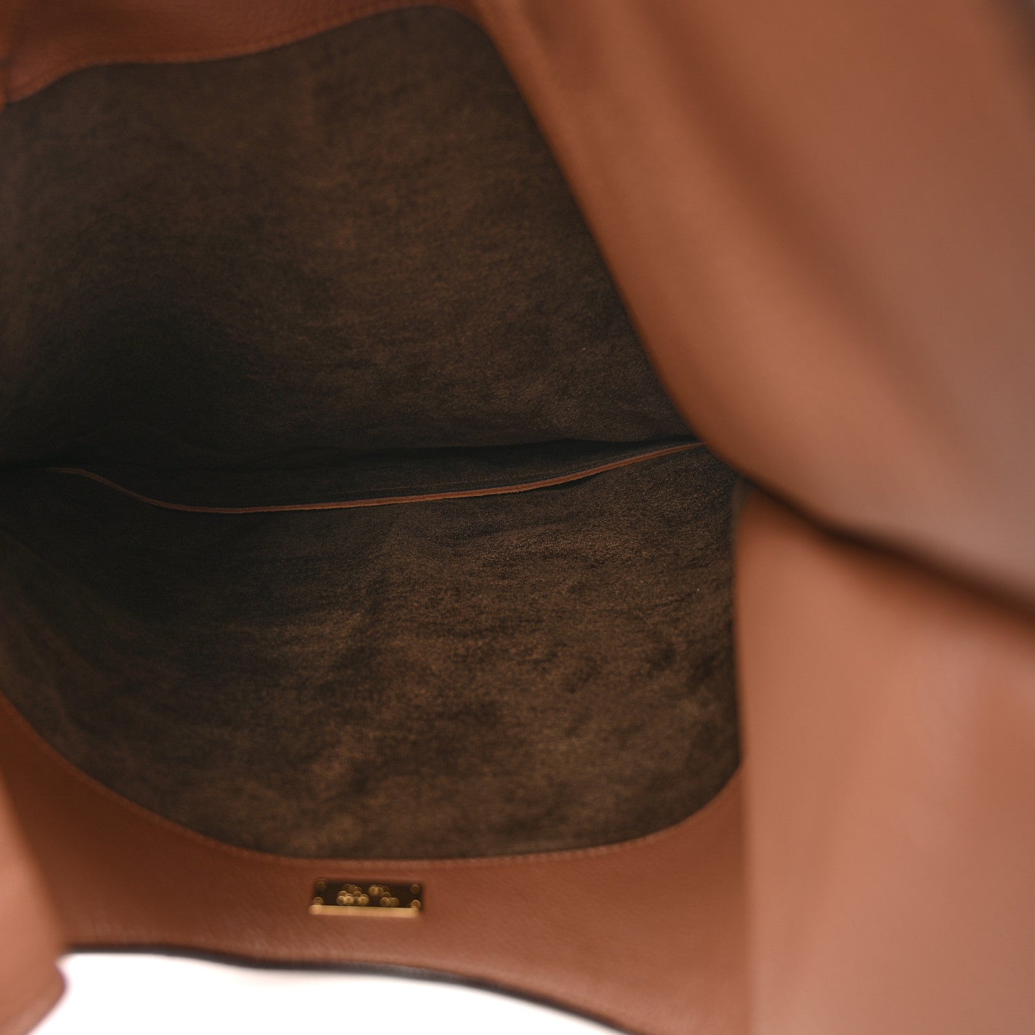 Ramskin Large Alix Padlock Zip Shoulder Bag Brown