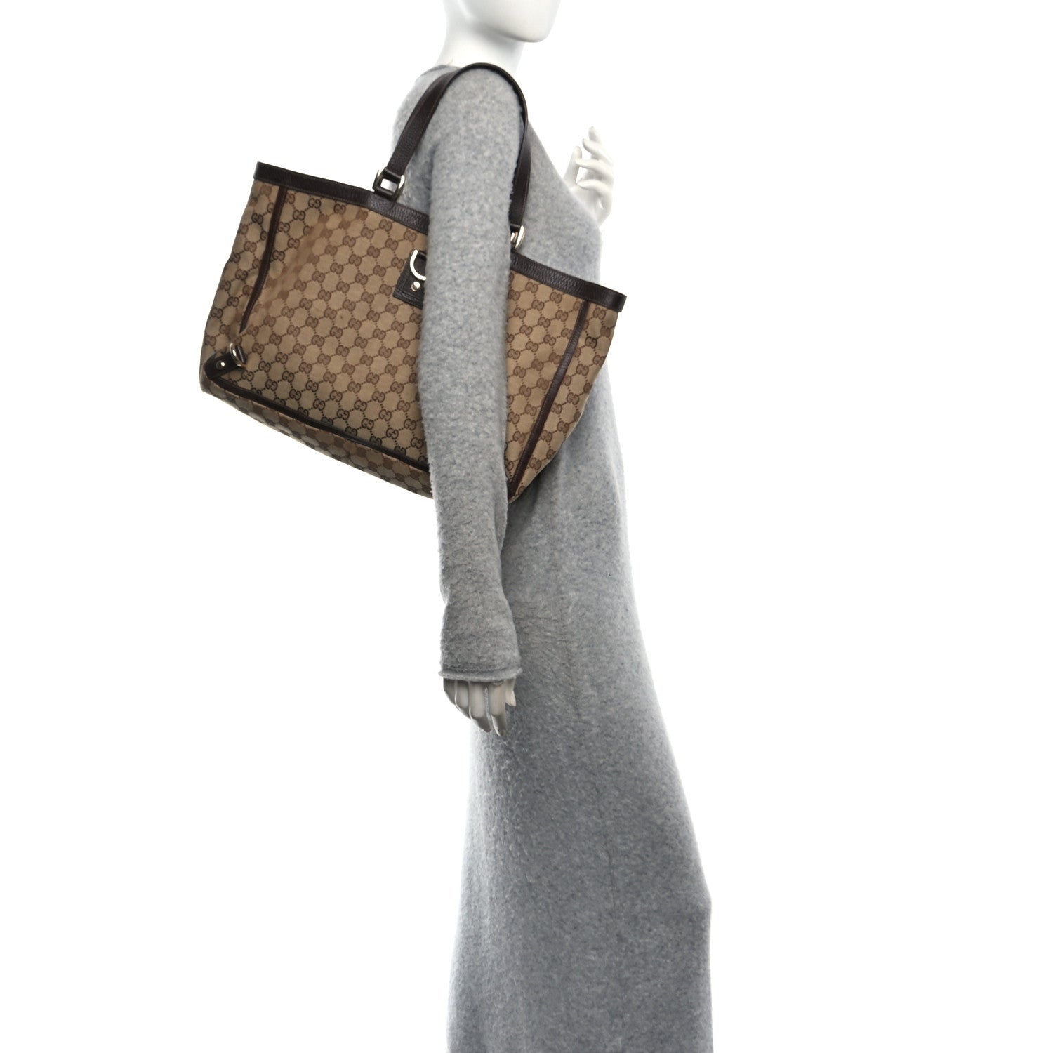 Monogram Large Abbey Tote Dark Brown