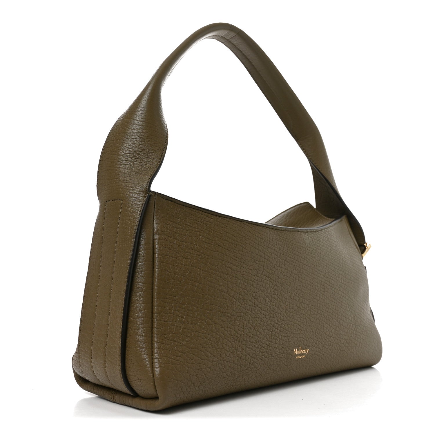 Natural Grain Calfskin Maggie Shoulder Bag Linen Green
