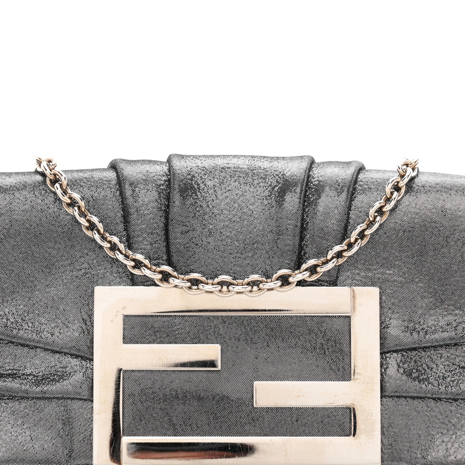 Metallic Calfskin Mia Pochette Silver