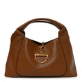 Grained Calfskin Softbit Maxi Shoulder Bag Brown