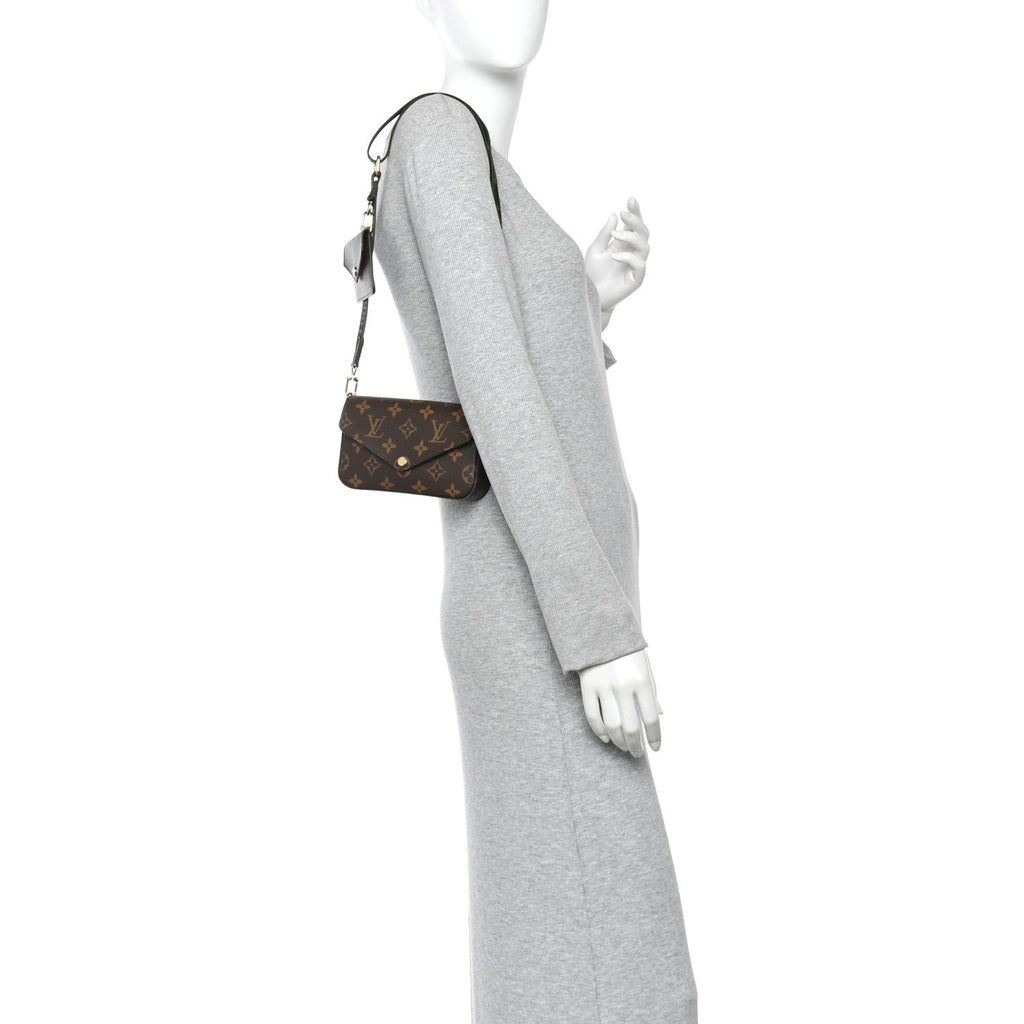 Monogram Felicie Strap & Go Kaki