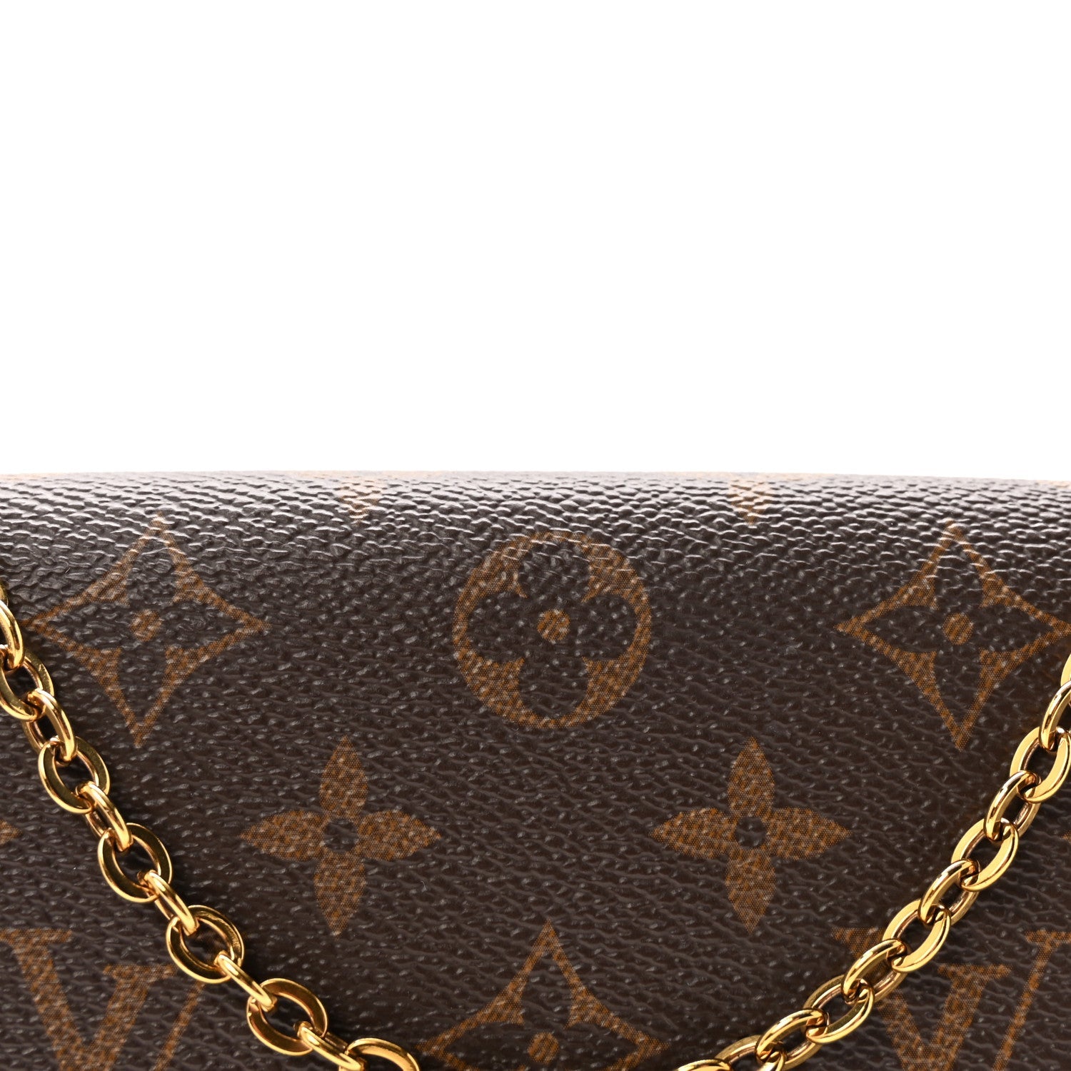 Monogram Pochette Felicie Chain Wallet Fuchsia