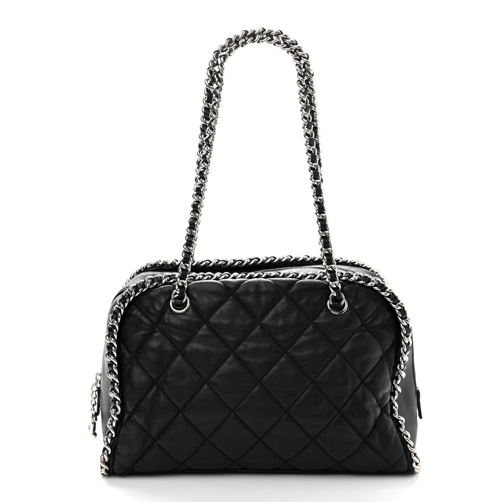 Calfskin Chain Around Bowler Black