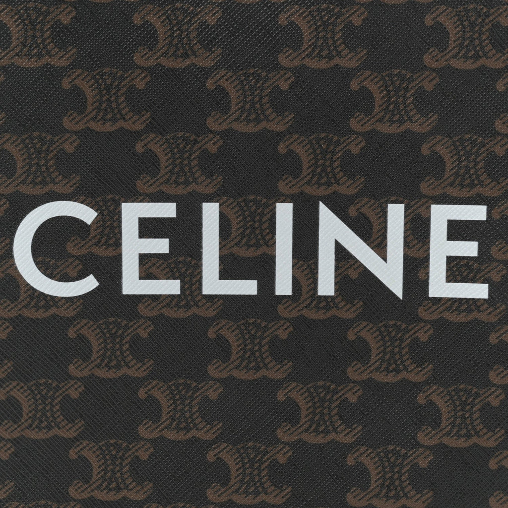 Triomphe Canvas Calfskin Mini Vertical Cabas Tan