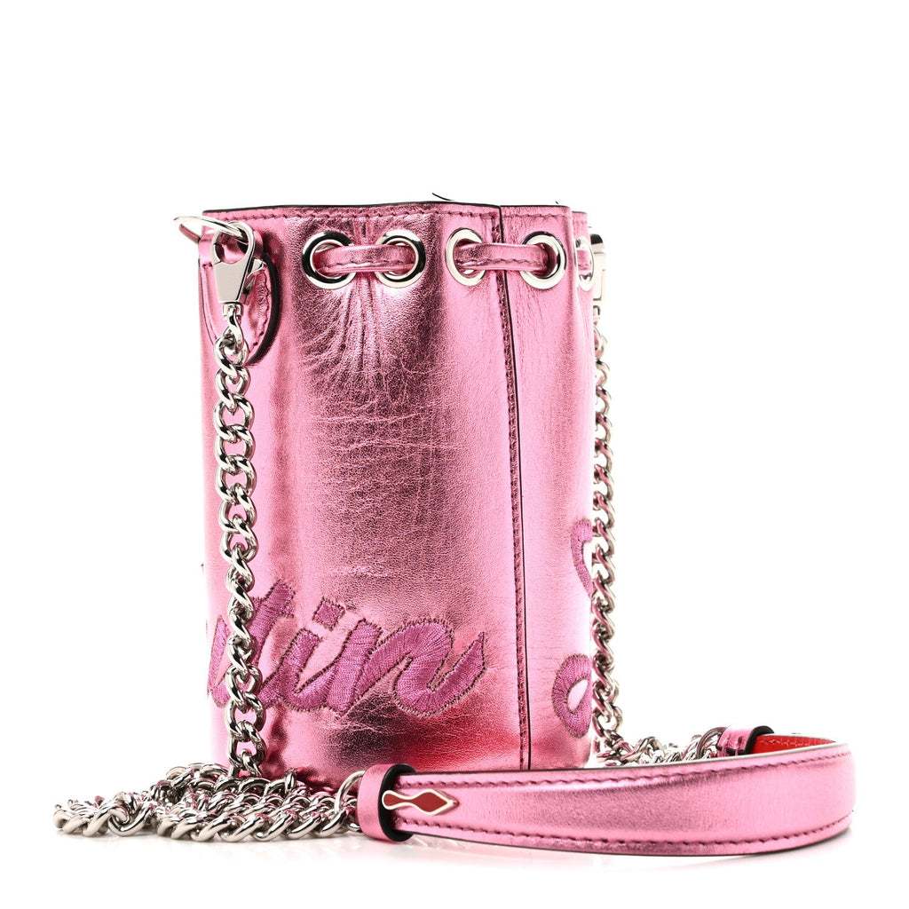 Metallic Calfskin Mary Jane Bucket Confettis