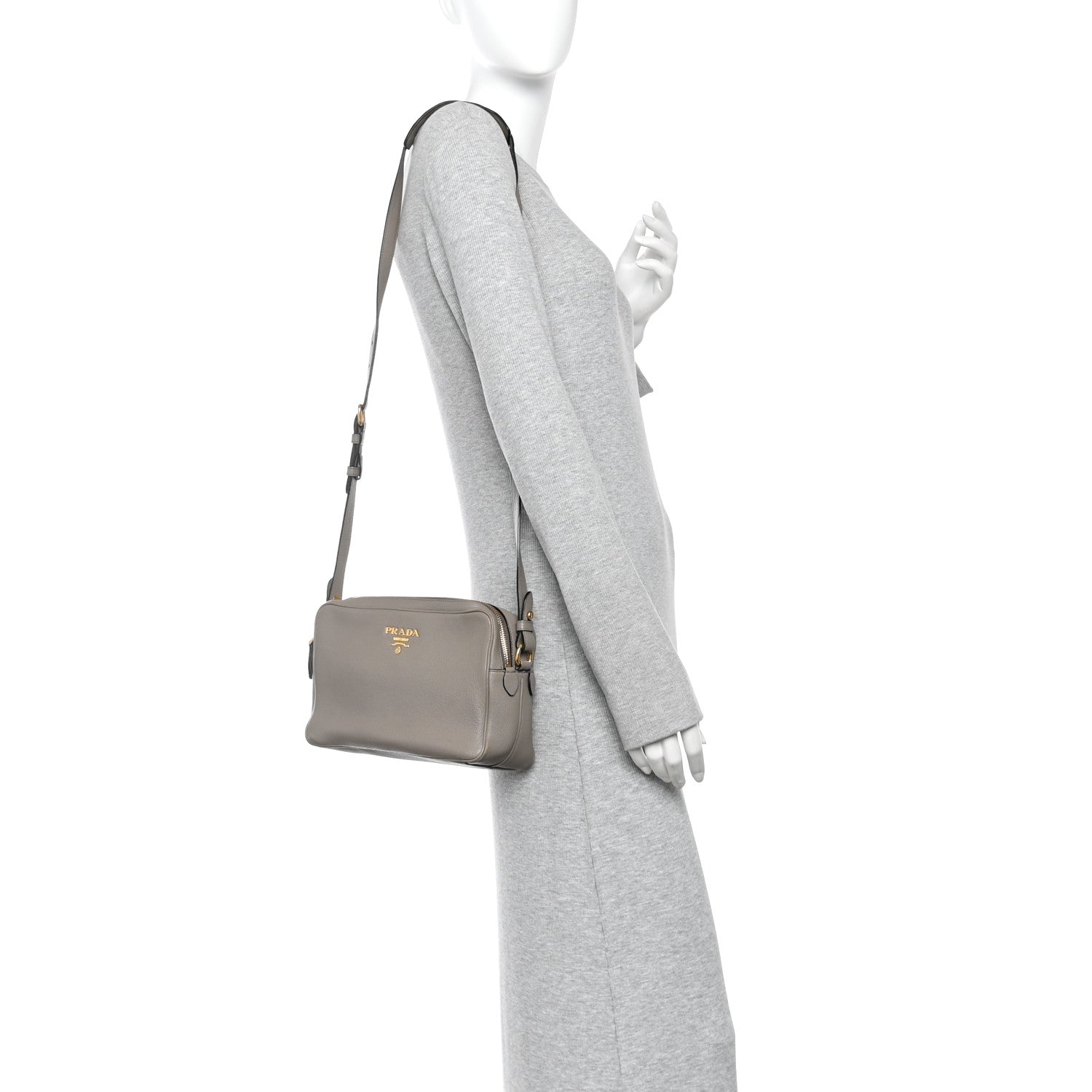 Vitello Phenix Camera Bag Argilla
