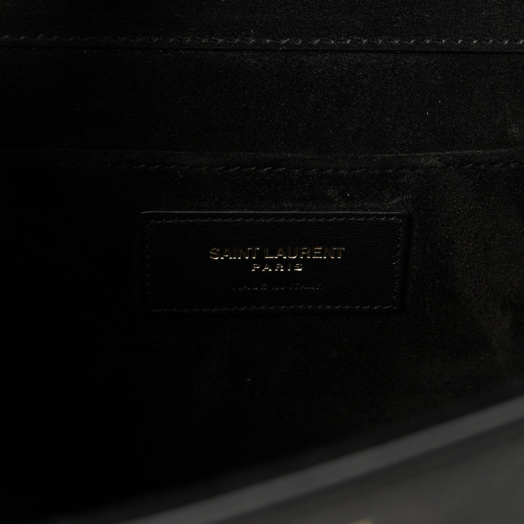 Calfskin Classic Y Ligne Clutch Black Black