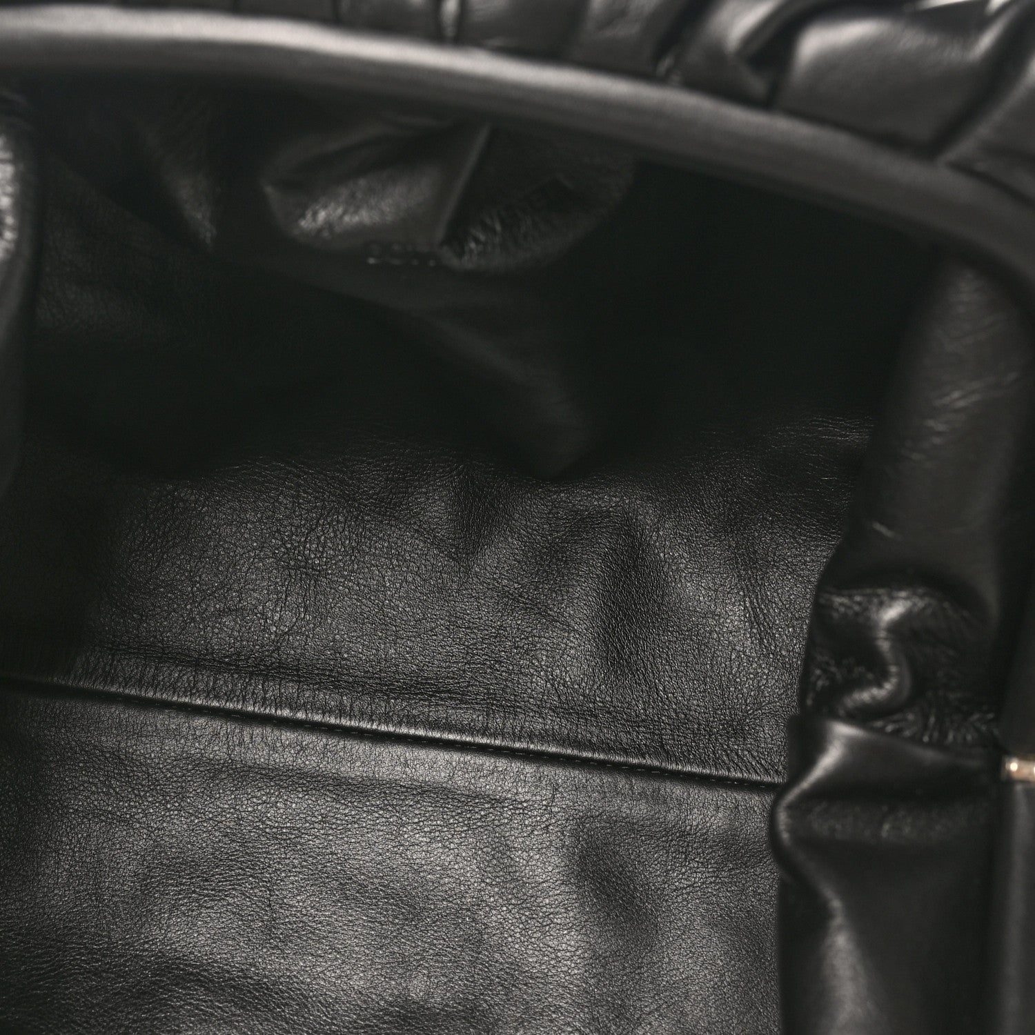Smooth Butter Calf The Pouch Oversized Clutch Black