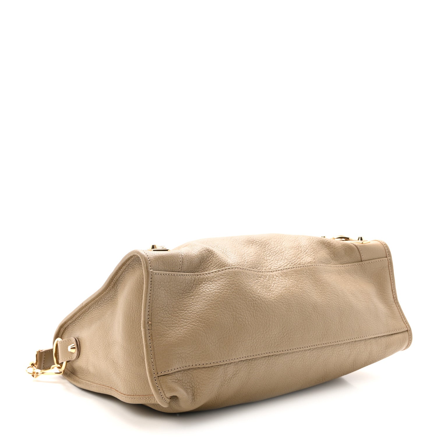 Chevre Gold Metallic Edge Hardware City Beige Latte