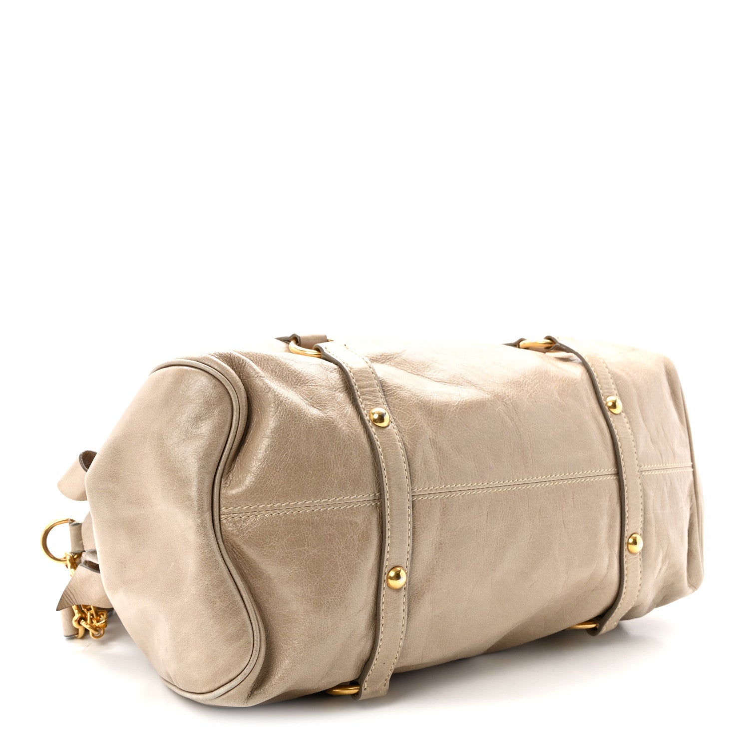 Vitello Lux Medium Bow Bag Grey