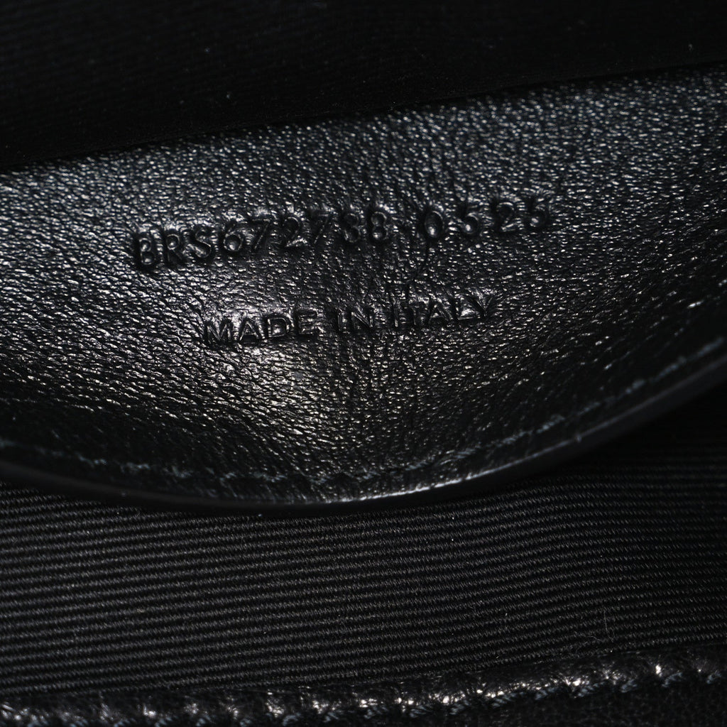 Lambskin Quilted Monogram Mini Nolita Black
