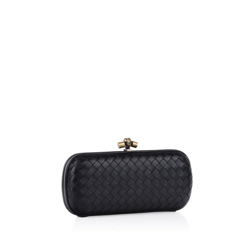 Bottega Veneta Leather Stretch Knot Clutch