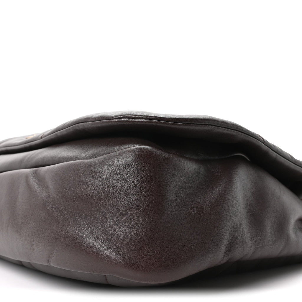 Lambskin Matelasse Monogram Large Jamie 4.3 Dark Sweet Chocolate