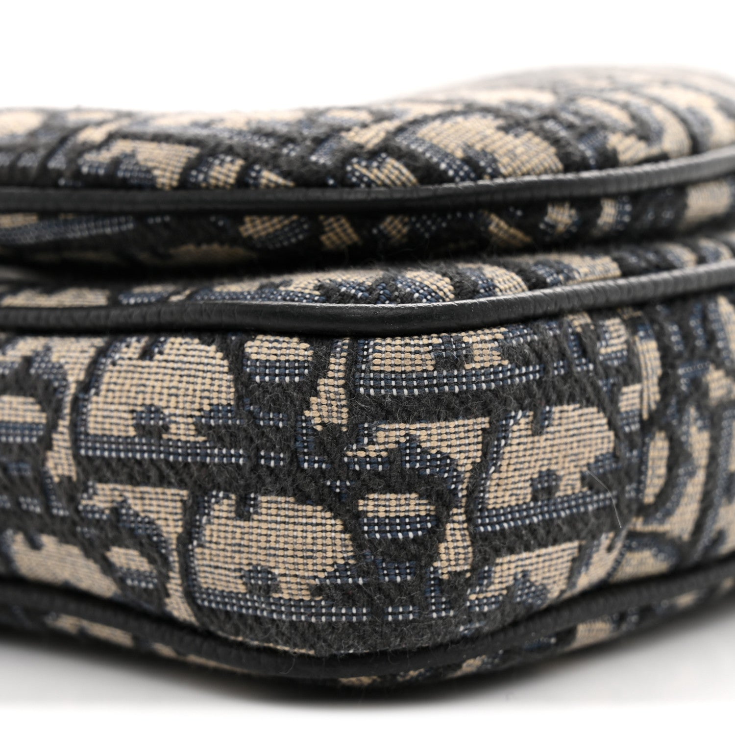 Oblique Saddle Triple Pouch Navy Blue