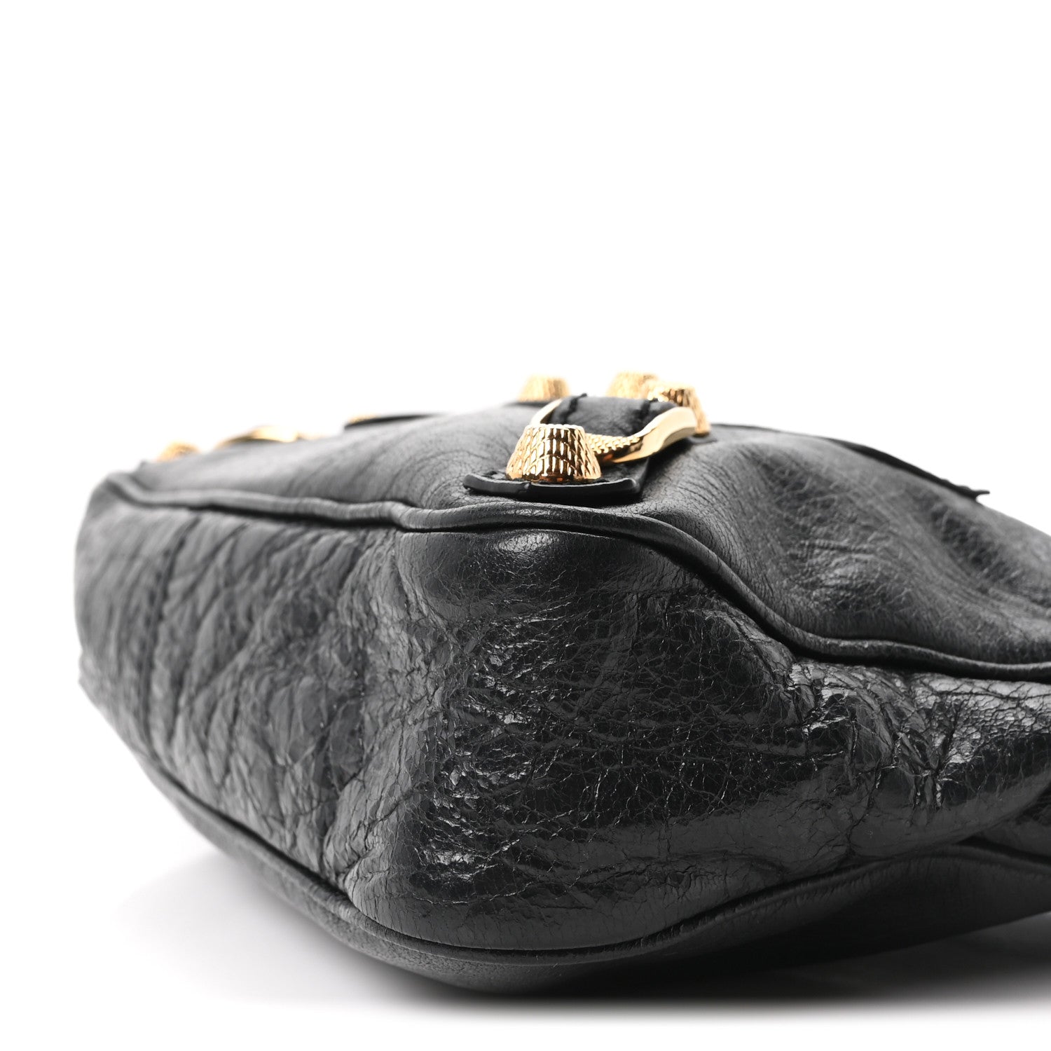 Agneau Giant 12 Gold Hardware Hip Black