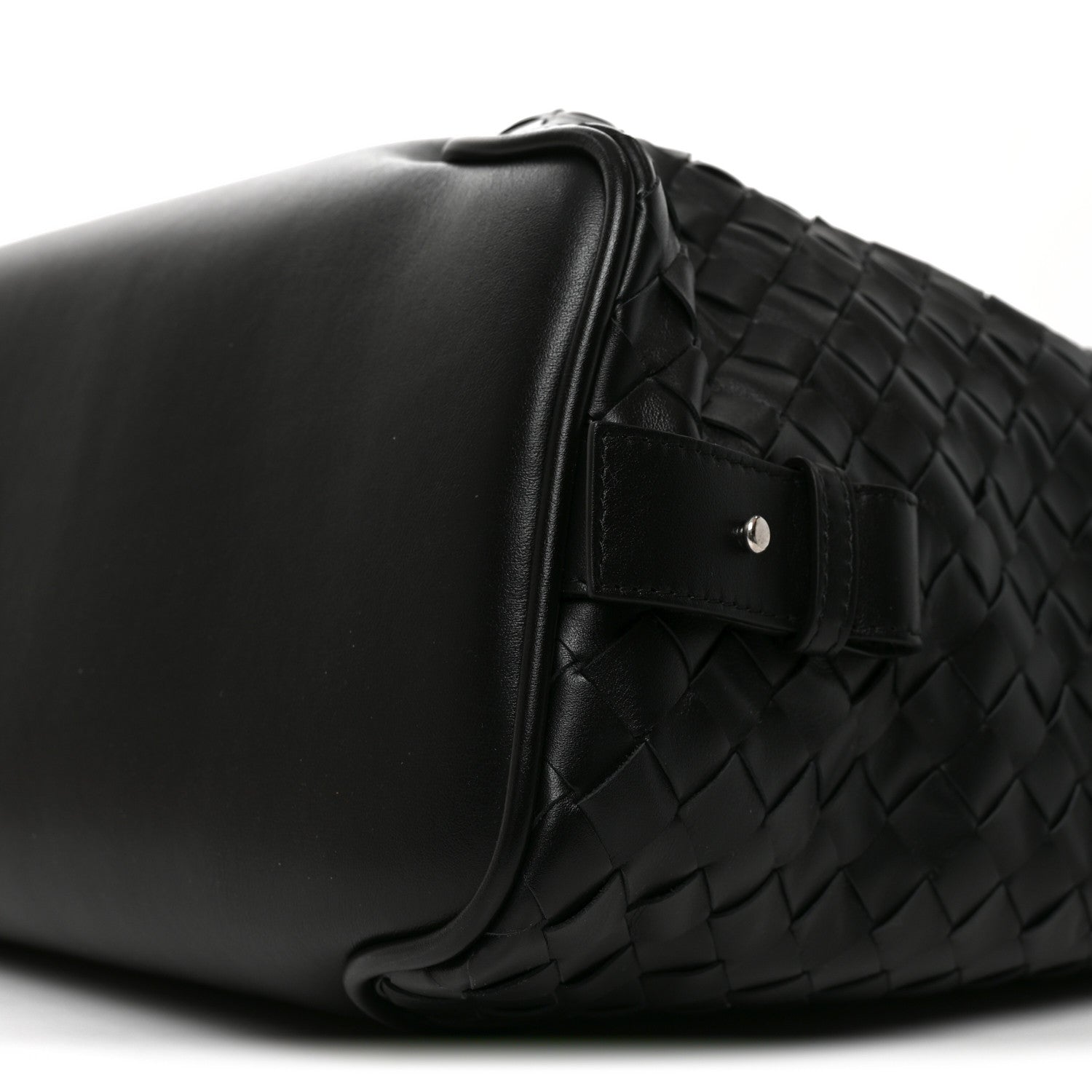 Nappa Intrecciato Helix Weekender Bag Black