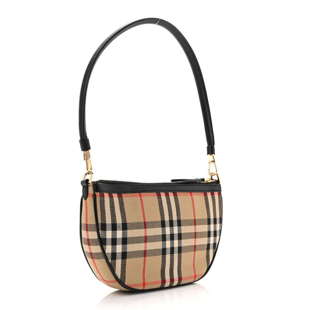 Vintage Check Calfskin Olympia Slim Pouch Archive Beige