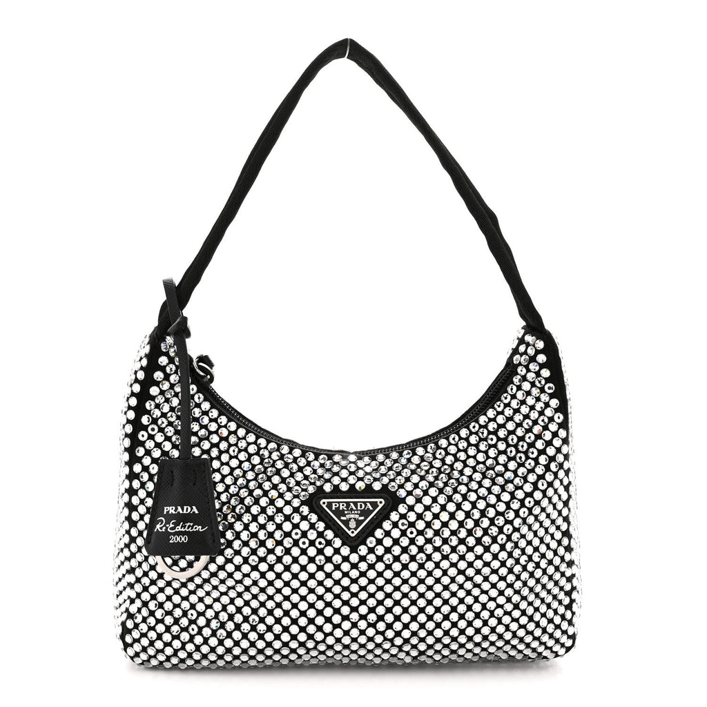 Satin Crystal Mini Re-Edition 2000 Bag Cristal