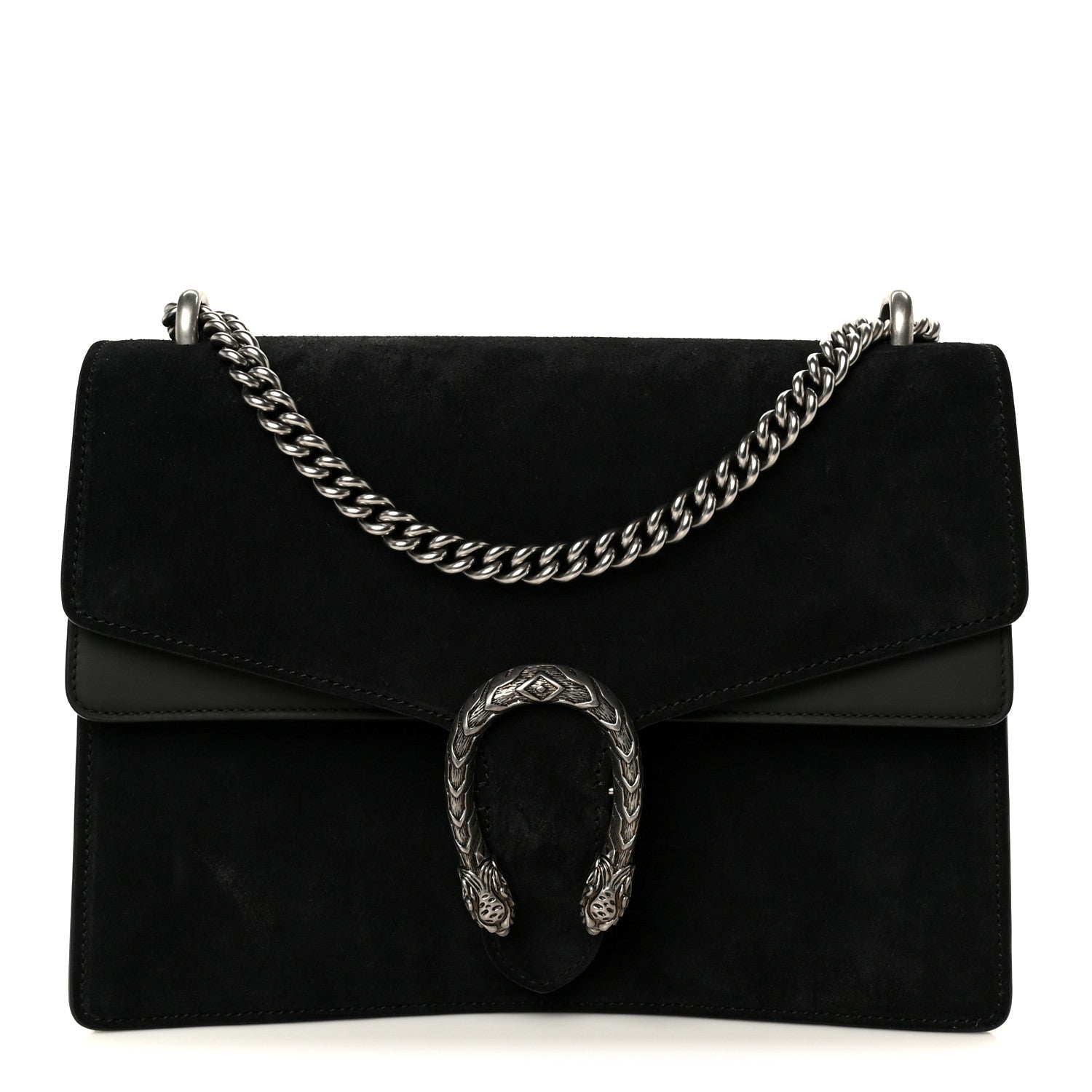 Suede Medium Dionysus Shoulder Bag Black
