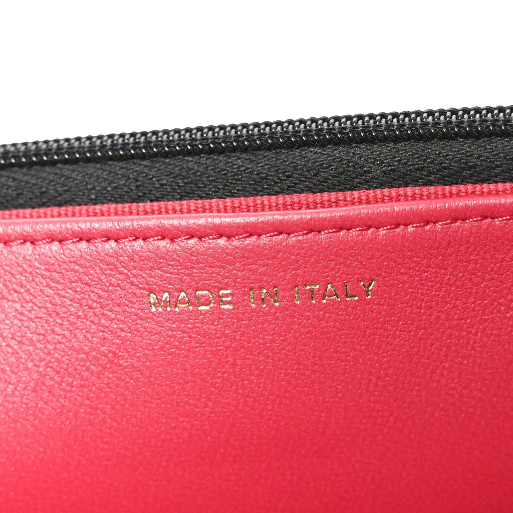 Lambskin Quilted Sweet Camellia Wallet on Chain WOC Black