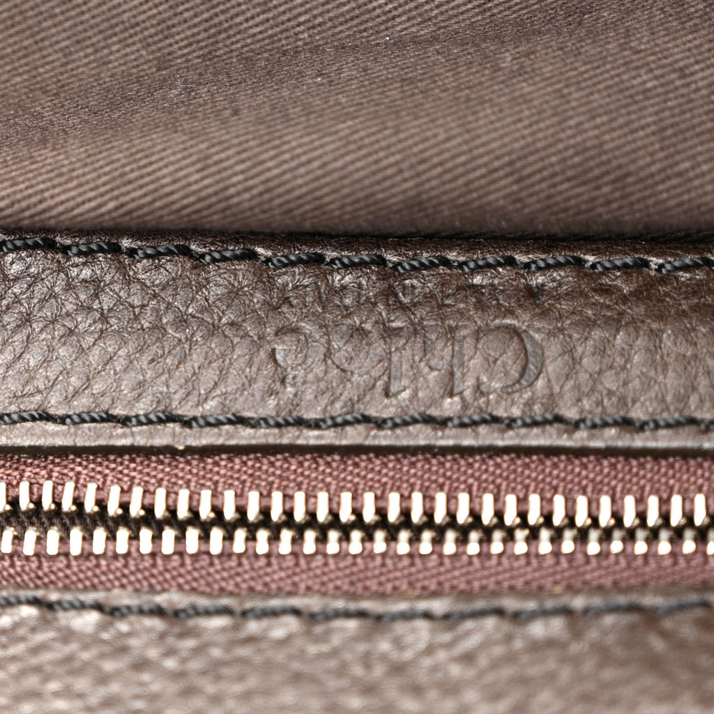 Calfskin Paddington Double Zip Bowler Chocolate