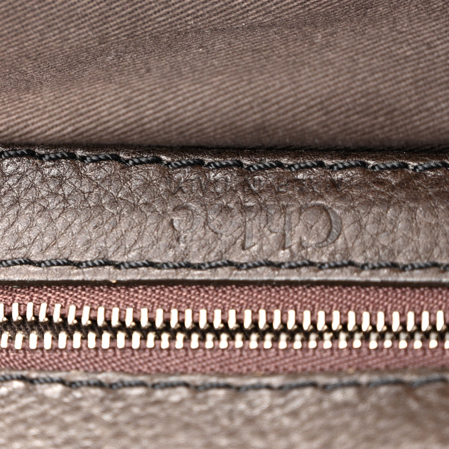 Calfskin Paddington Double Zip Bowler Chocolate