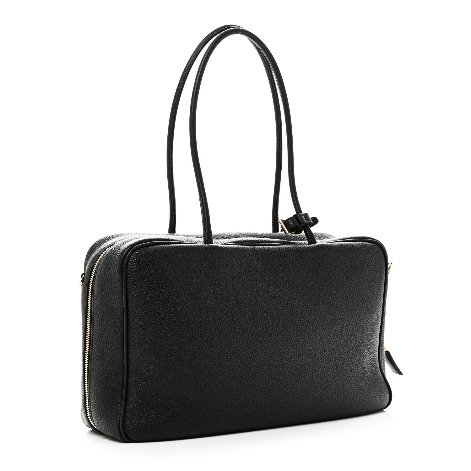 Vitello Daino Soft Large Top Handle Bag Black