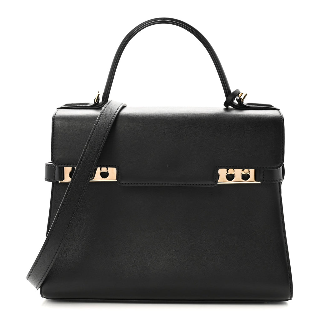 Calfskin MM Tempete Satchel Black