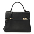 Calfskin MM Tempete Satchel Black
