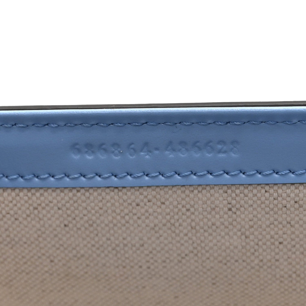 Boarded Dyana Lux Calfskin Web Mini Bamboo 1947 Top Handle Bag Blue