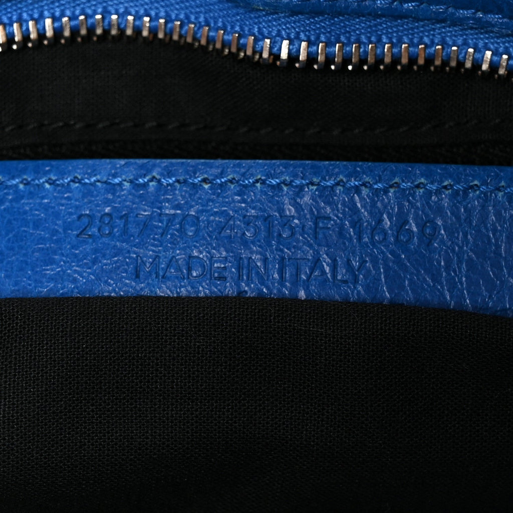 Agneau Giant 12 Silver Hardware City Bleu Lazuli