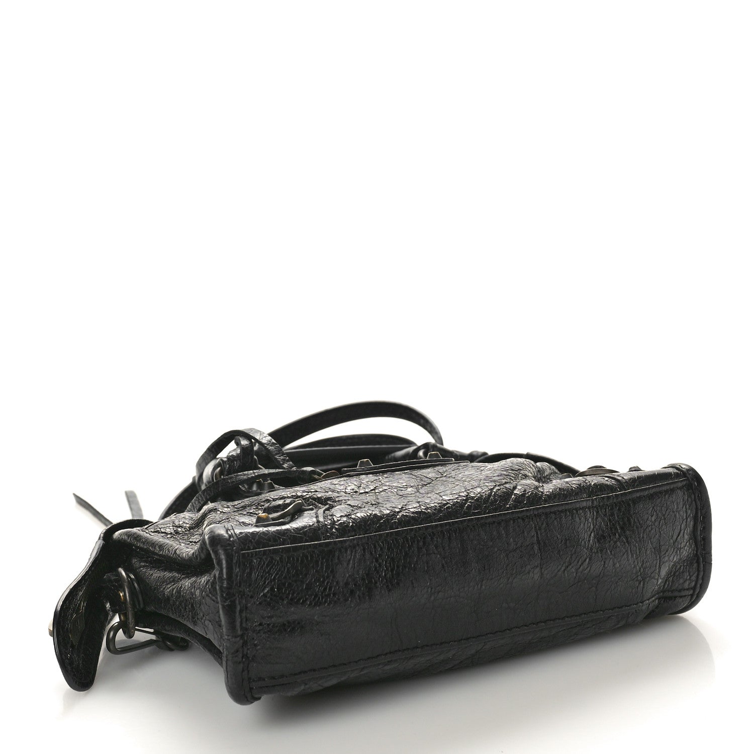 Agneau Classic Gold Hardware Nano City Black