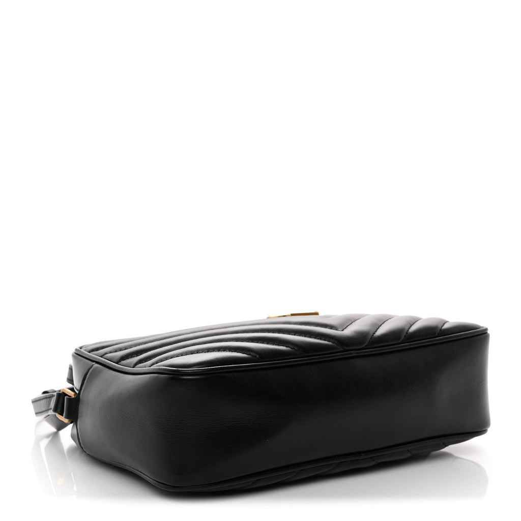 Calfskin Matelasse Monogram Lou Camera Bag Black