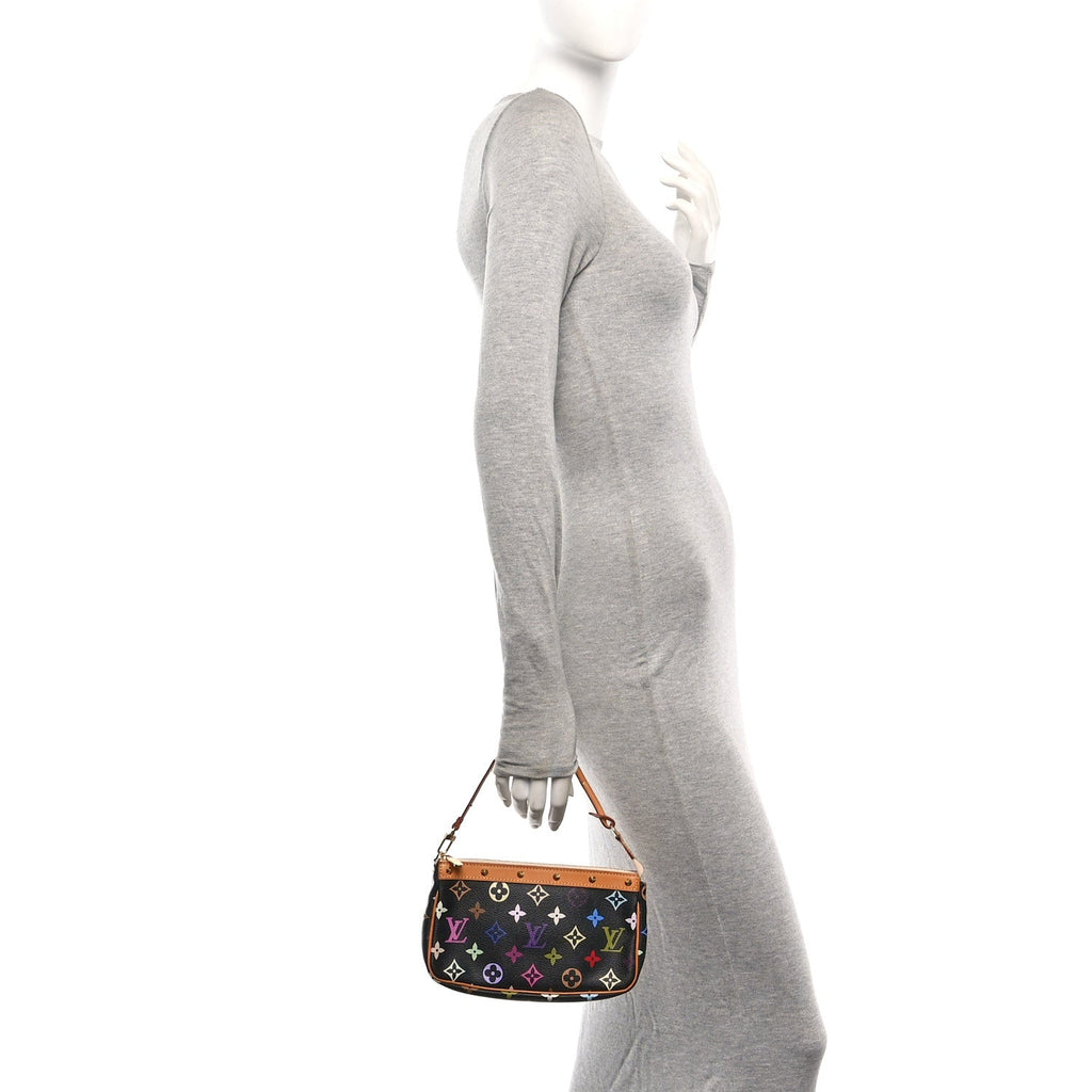 Monogram Multicolor Pochette Accessories Black