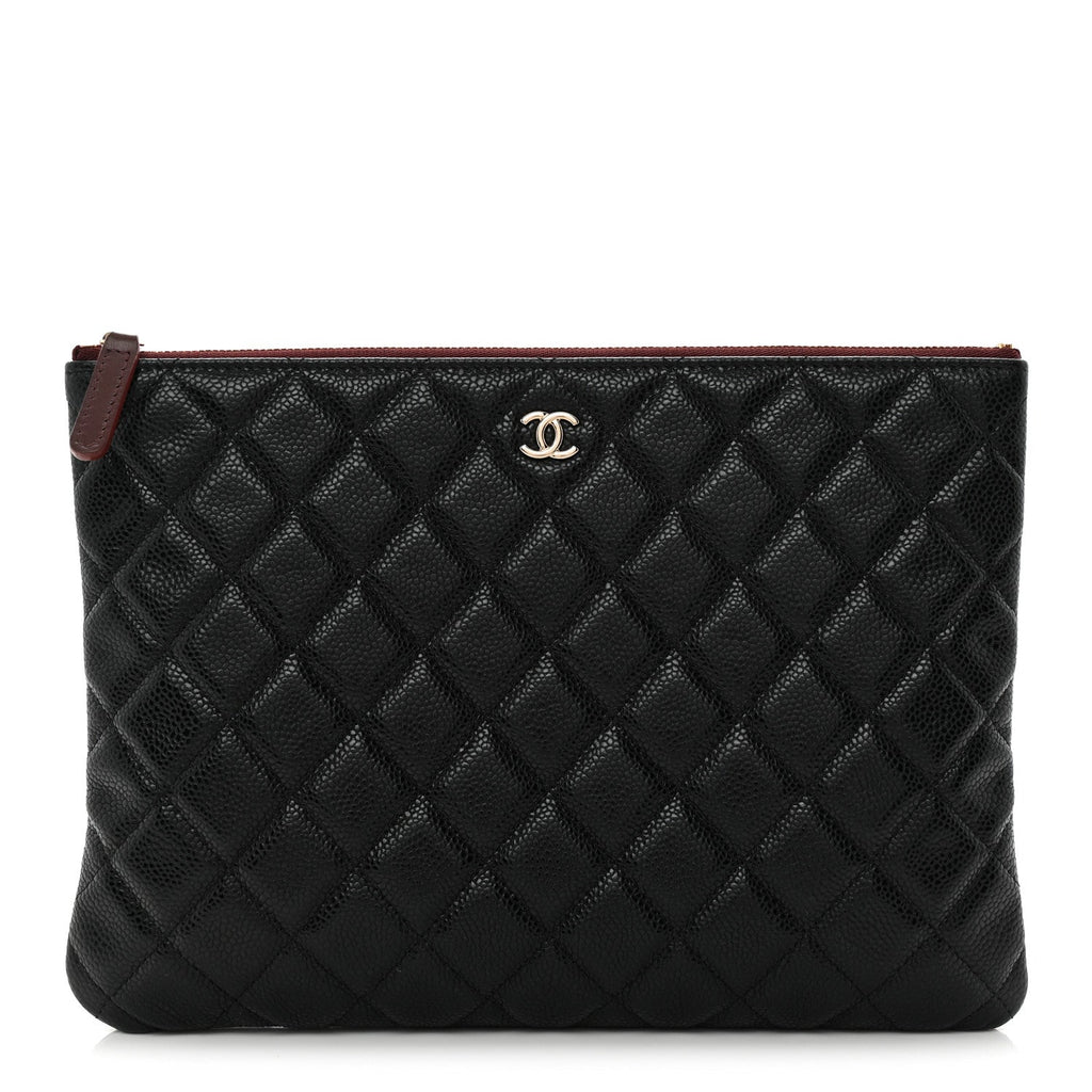 Caviar Quilted Medium Cosmetic Case Black