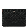 Caviar Quilted Medium Cosmetic Case Black