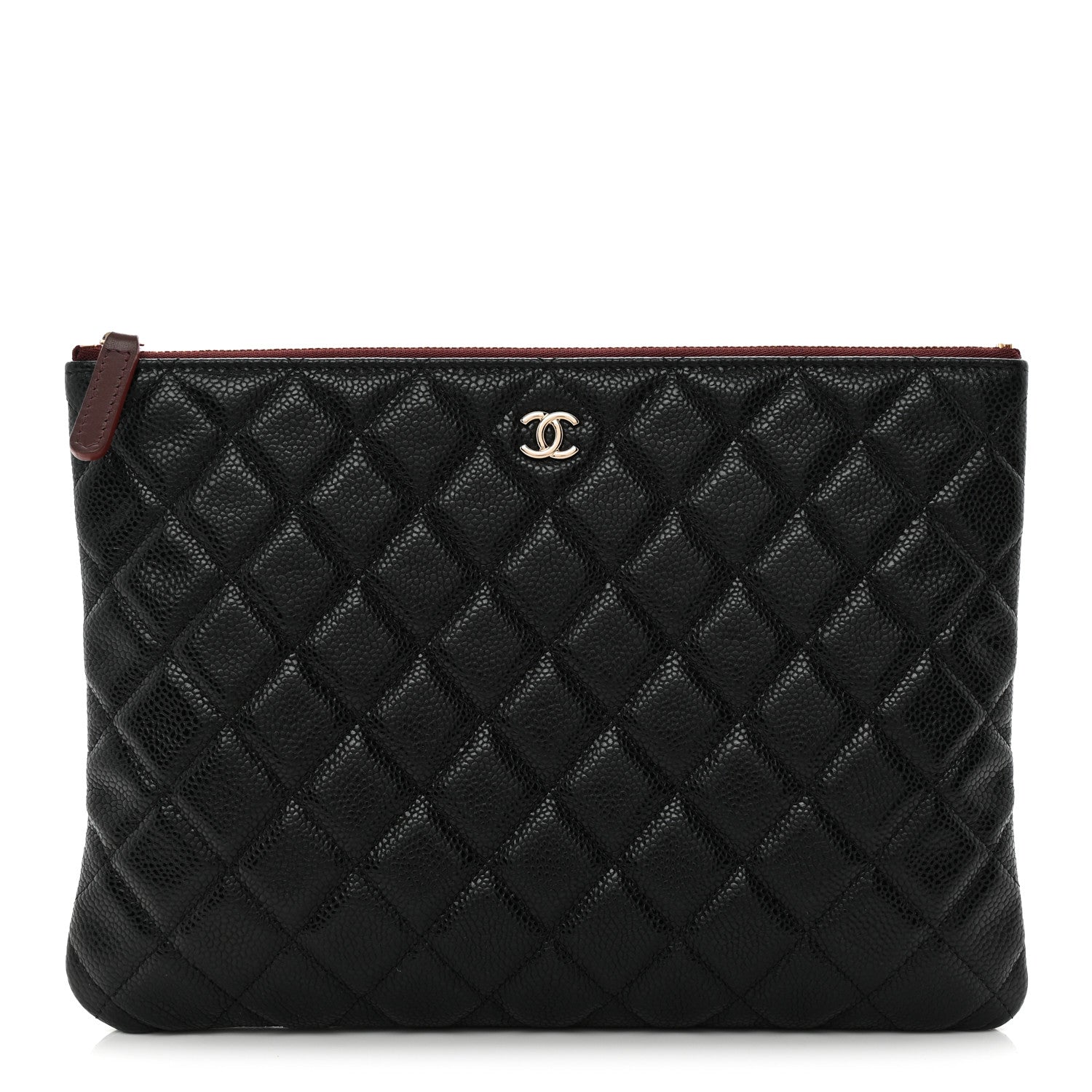 Caviar Quilted Medium Cosmetic Case Black