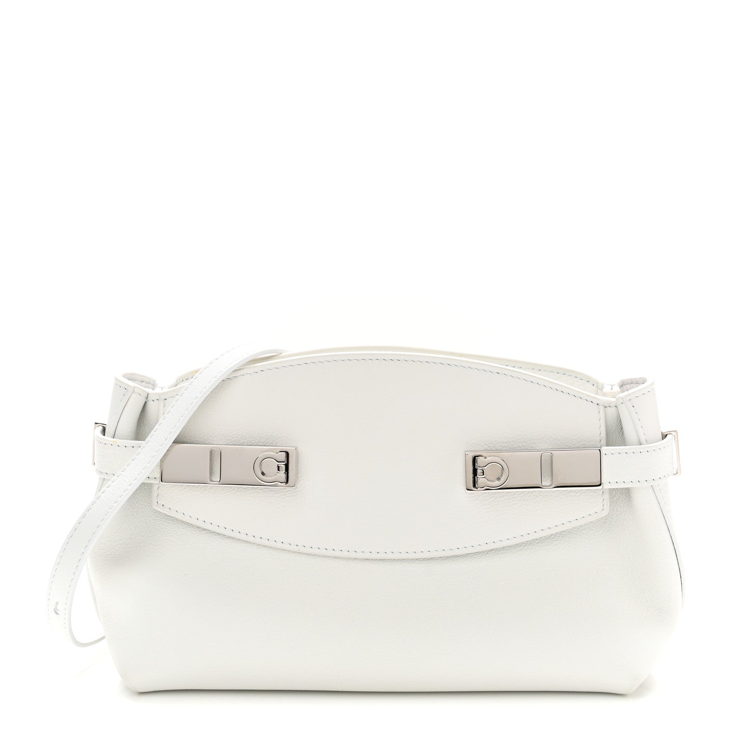 Calfskin Small Hug Pouch White