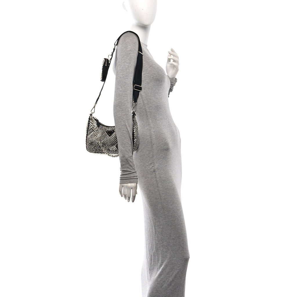 Satin Crystal Re-Edition 2005 Shoulder Bag Cristal