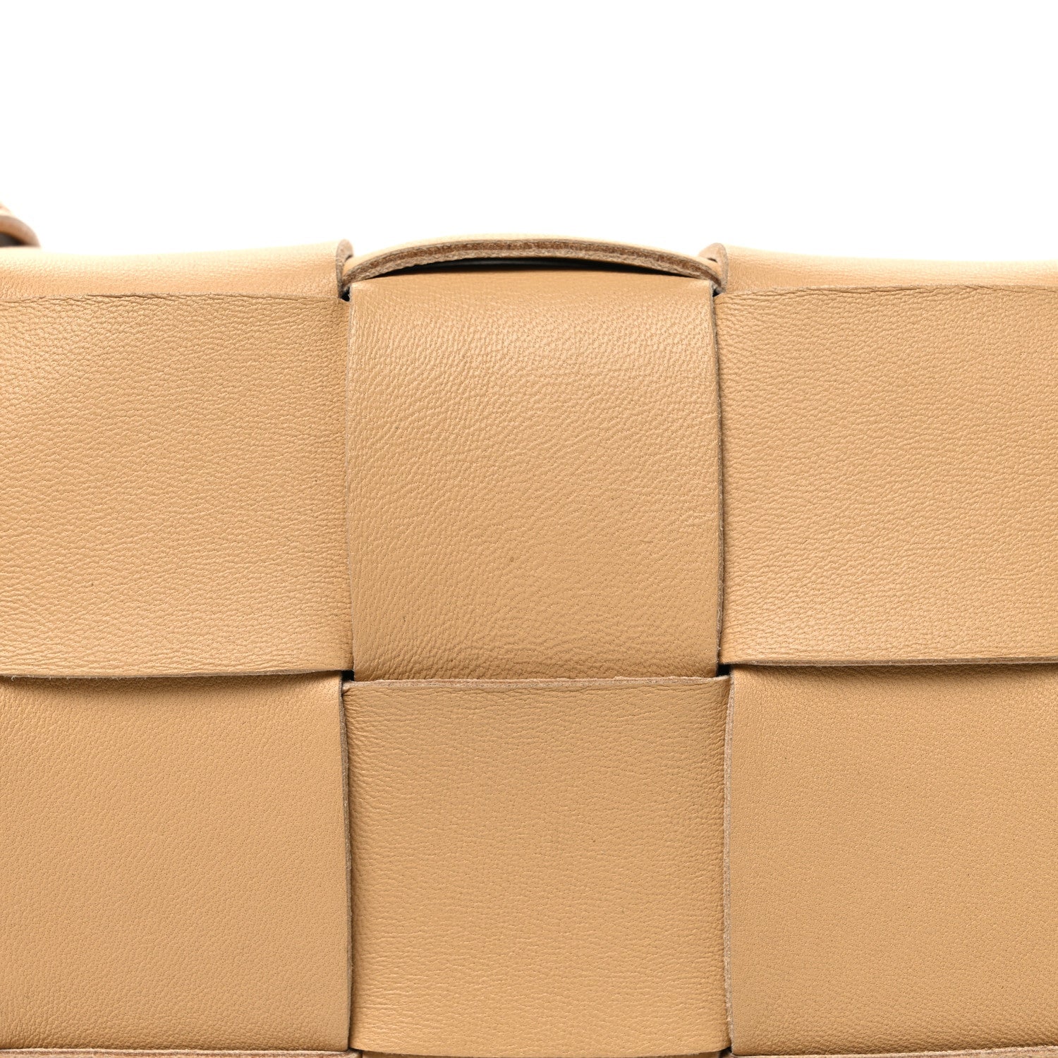 Lambskin Maxi Intrecciato Cassette Crossbody Bag Almond