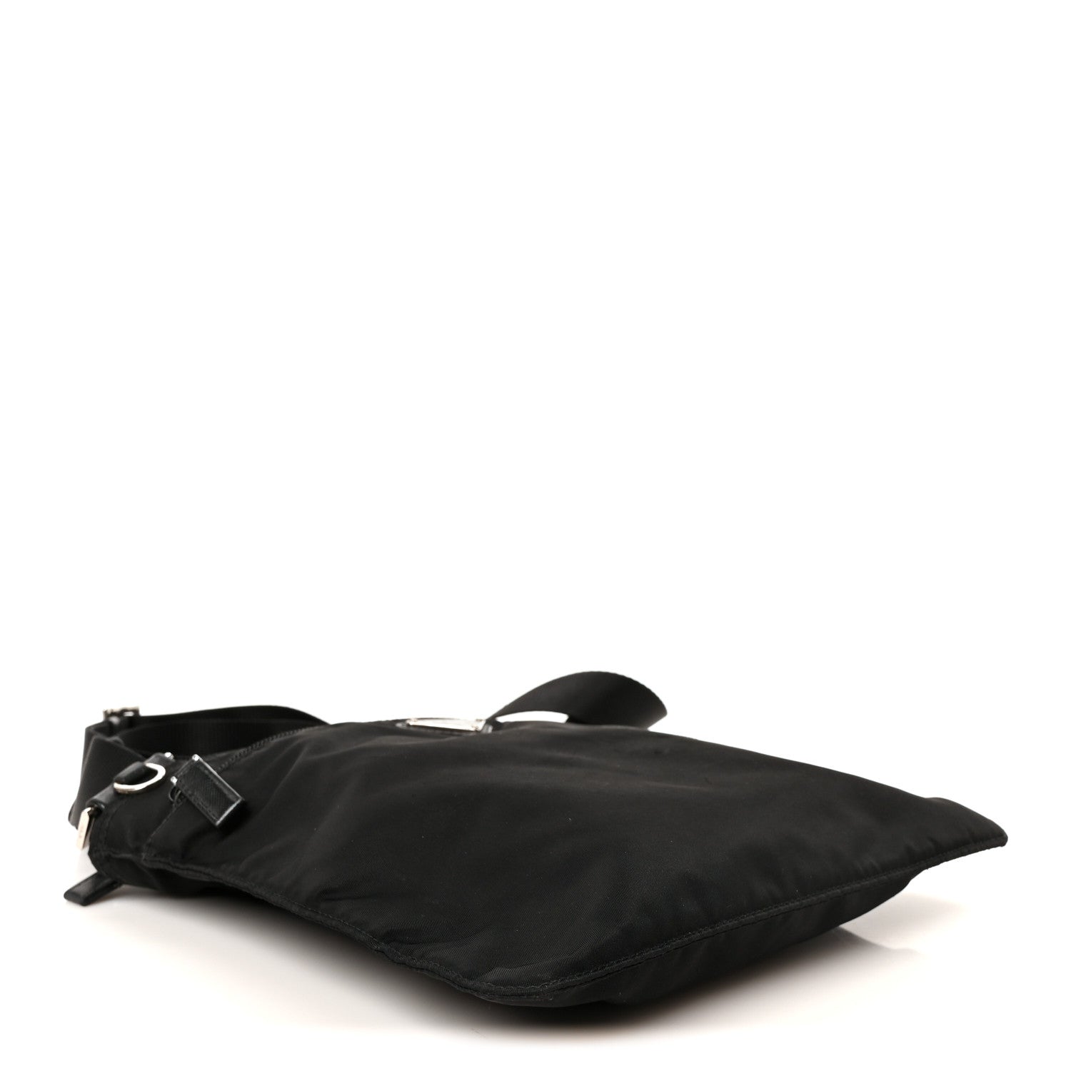 Nylon Vela Flat Messenger Bag Black