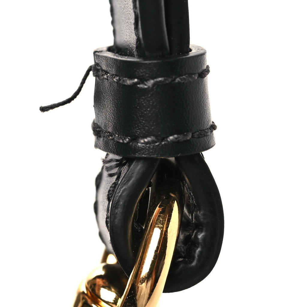 Grained Calfskin Large Bobby Flap Black