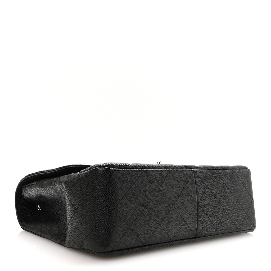 Caviar Quilted Jumbo Single Flap Black