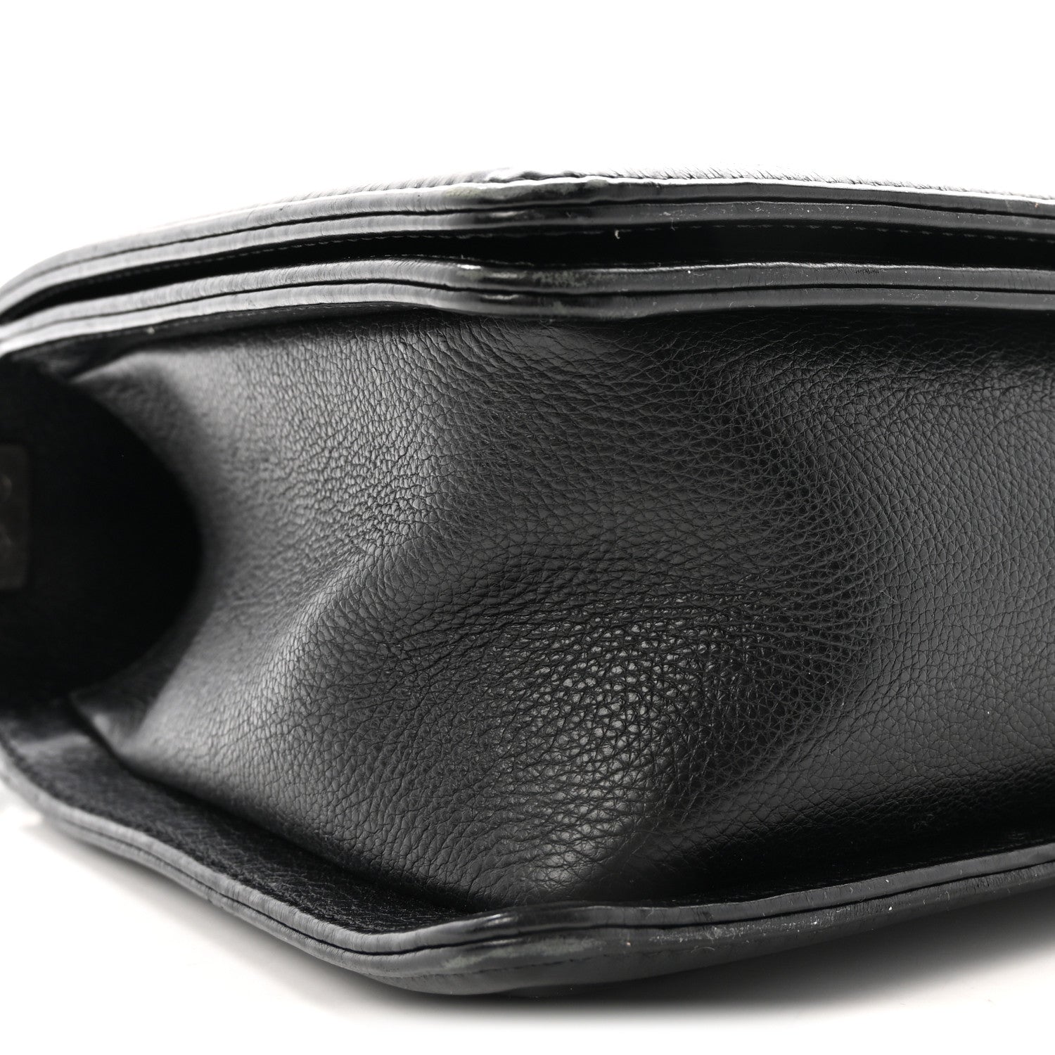 Calfskin Quilted Double Stitch New Medium Boy Flap Black