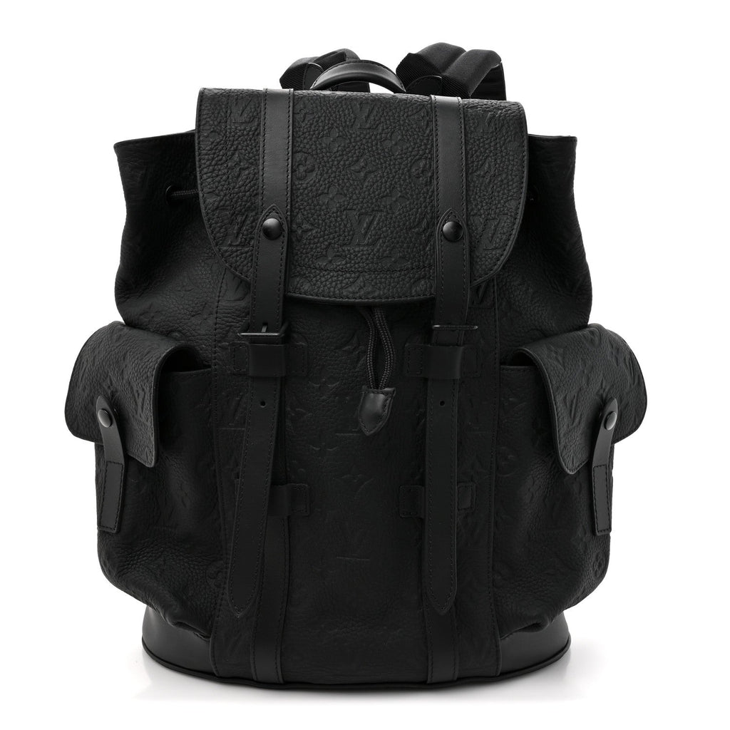 Taurillon Monogram Christopher MM Backpack Black