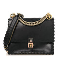 Vitello Liberty Scalloped Studded Small Kan I Shoulder Bag Black