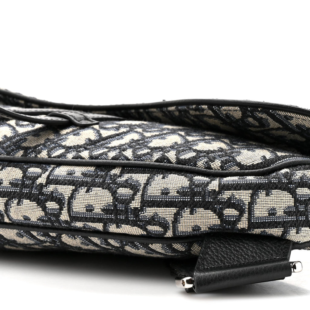 Oblique Mens Saddle Bag Blue