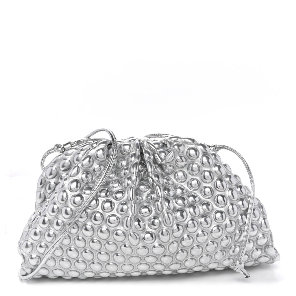 Metallic Fabric Bubble Wrap The Mini Pouch Silver