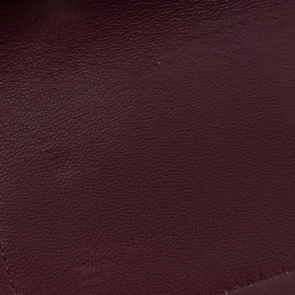 Lambskin Quilted Medium Double Flap Burgundy